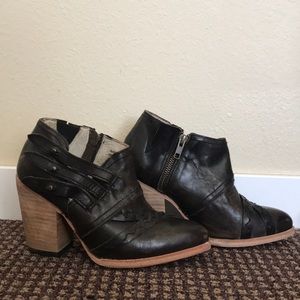 Brown Freebird booties- NEVER WORN